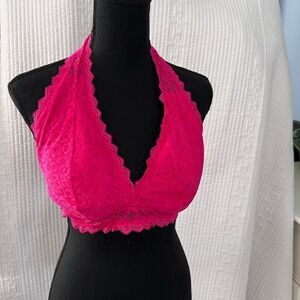 Lacy halter bra